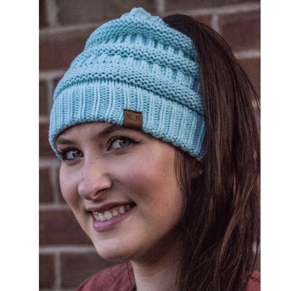 KK Ponytail Beanie-RED - Picture 2 of 2